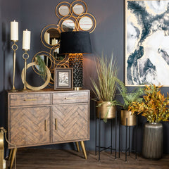 Havana Gold 2 Door 2 Drawer Sideboard Image 3