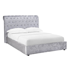 Casablanca Storage Crushed Velvet King Size Bed Grey Image 11