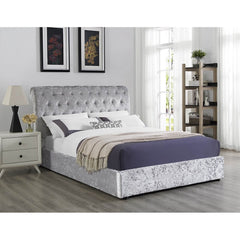 Casablanca Storage Crushed Velvet King Size Bed Grey Image 1