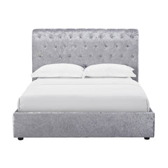 Casablanca Storage Crushed Velvet King Size Bed Grey Image 9