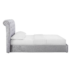 Casablanca Storage Crushed Velvet King Size Bed Grey Image 10