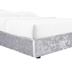 Casablanca Storage Crushed Velvet King Size Bed Grey Image 4