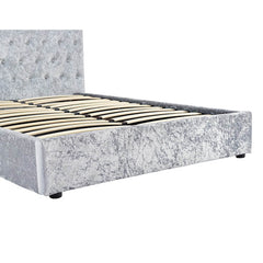 Casablanca Storage Crushed Velvet King Size Bed Grey Image 6