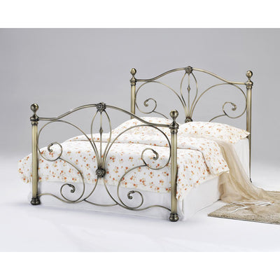 Diane Antique Brass King Size Bed