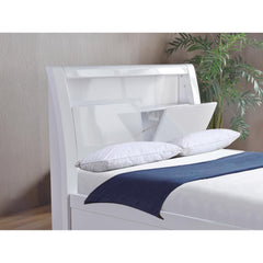 Tanya Storage High Gloss Double Bed White Image 5