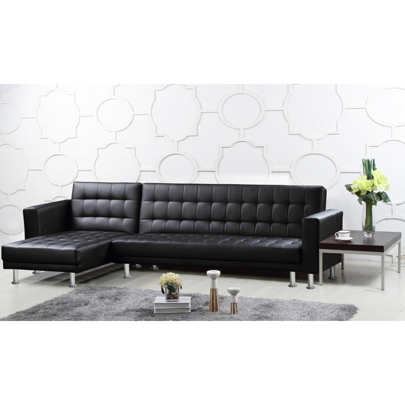 Hawthorn Corner Multi Functional Sofa Bed PU & PVC Black Image 1